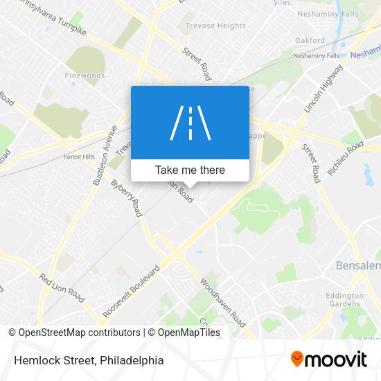Hemlock Street map