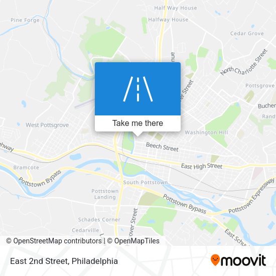 Mapa de East 2nd Street