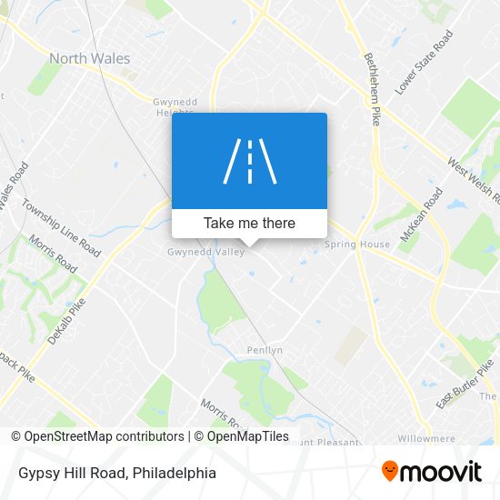 Gypsy Hill Road map