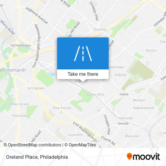 Oreland Place map