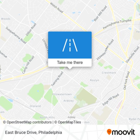 Mapa de East Bruce Drive