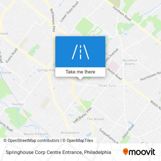 Springhouse Corp Centre Entrance map