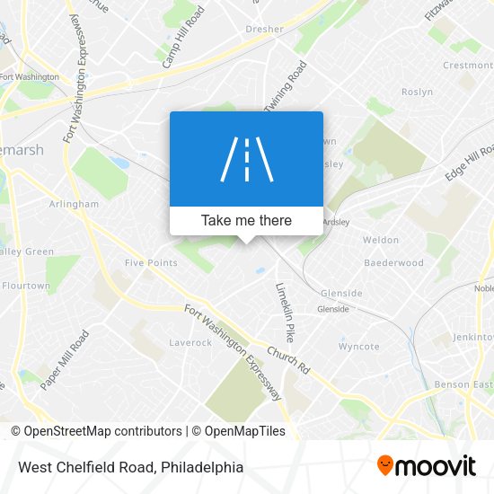 West Chelfield Road map
