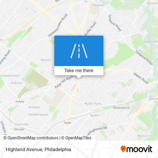 Mapa de Highland Avenue