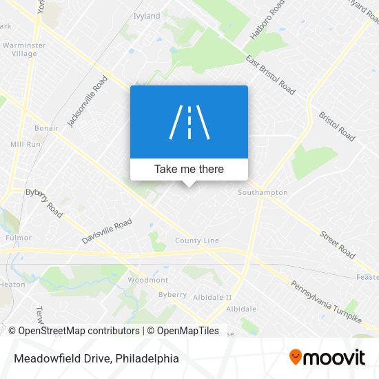 Meadowfield Drive map