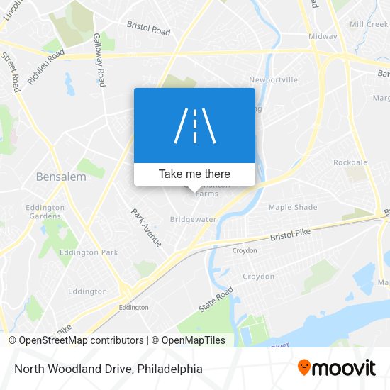 North Woodland Drive map
