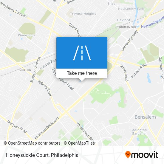 Honeysuckle Court map