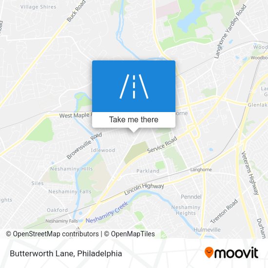 Butterworth Lane map