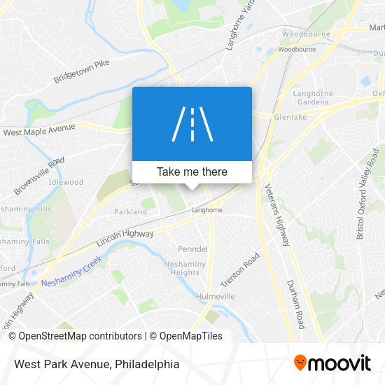 West Park Avenue map