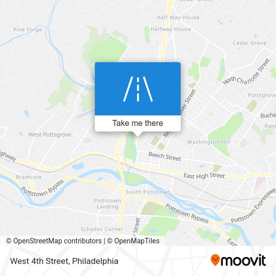 West 4th Street map