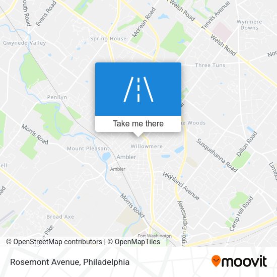 Mapa de Rosemont Avenue