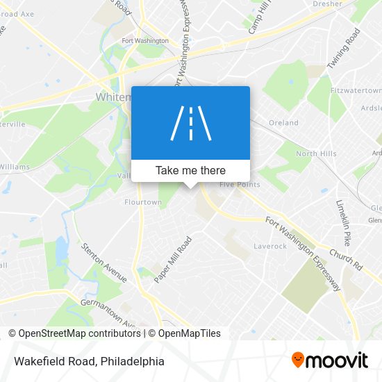 Wakefield Road map