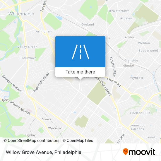Mapa de Willow Grove Avenue