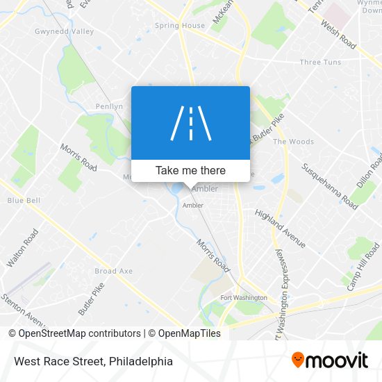 West Race Street map