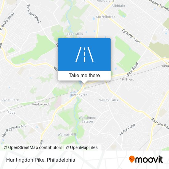 Huntingdon Pike map