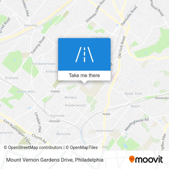 Mount Vernon Gardens Drive map