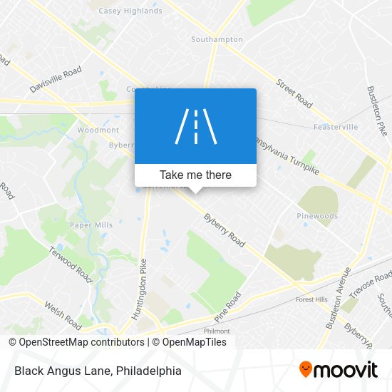 Black Angus Lane map