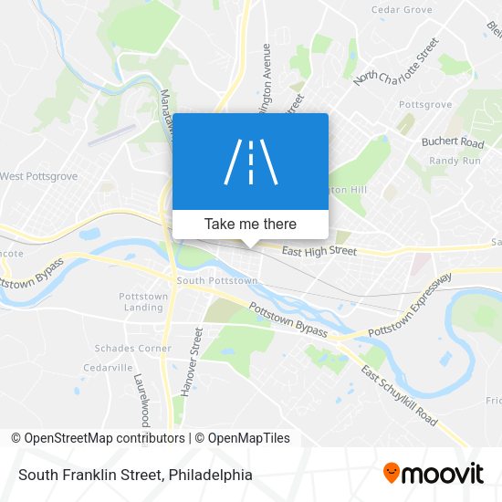 South Franklin Street map