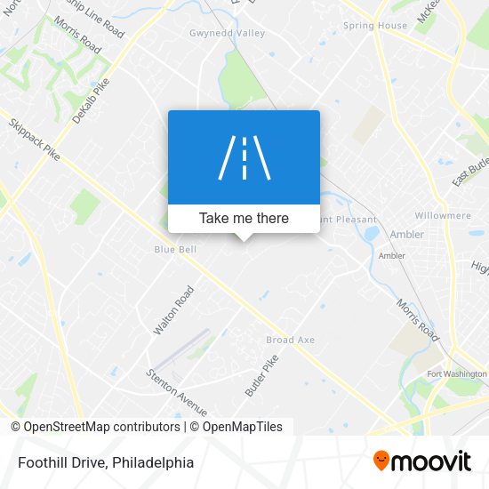 Foothill Drive map