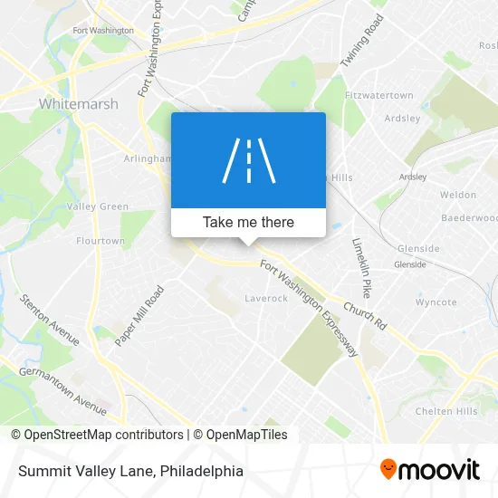 Summit Valley Lane map