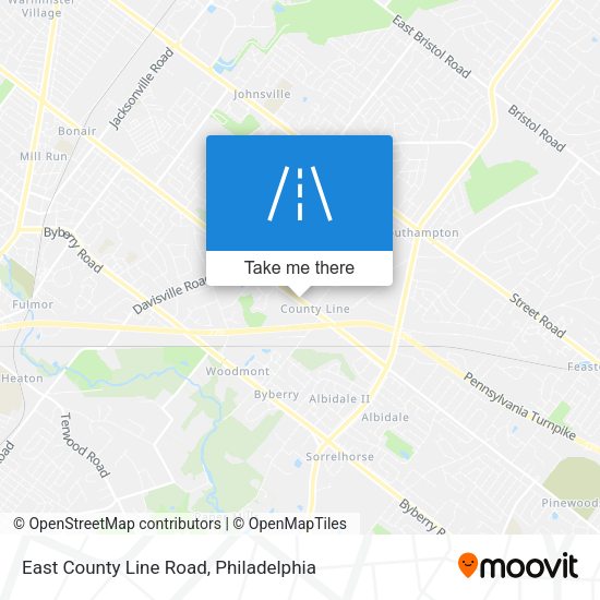 East County Line Road map