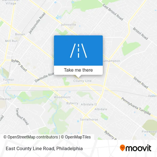 East County Line Road map