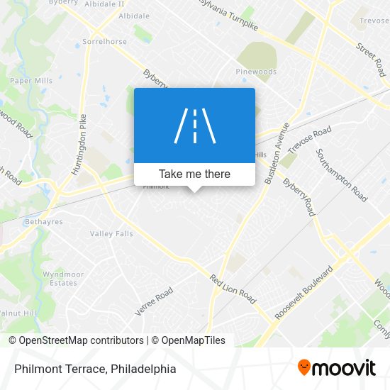 Philmont Terrace map