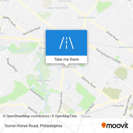 Sorrel Horse Road map