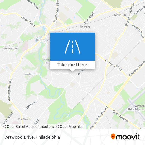 Artwood Drive map