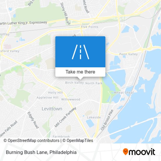Mapa de Burning Bush Lane