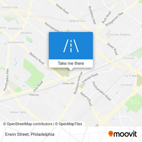 Mapa de Erwin Street