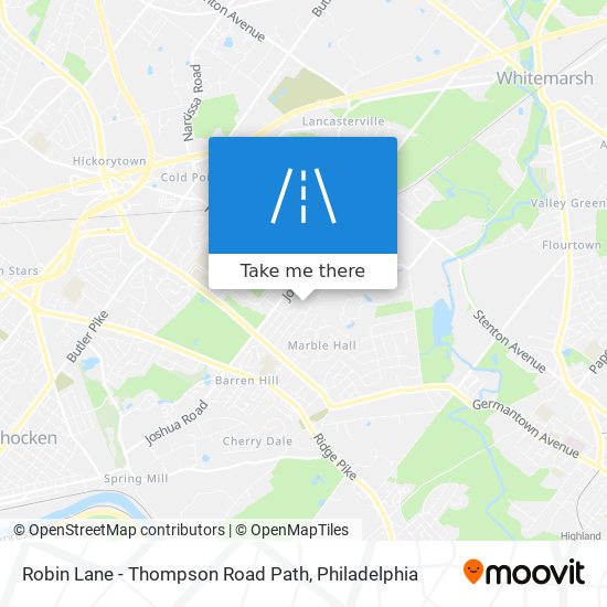 Robin Lane - Thompson Road Path map