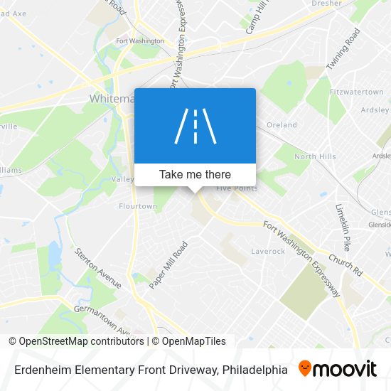 Erdenheim Elementary Front Driveway map