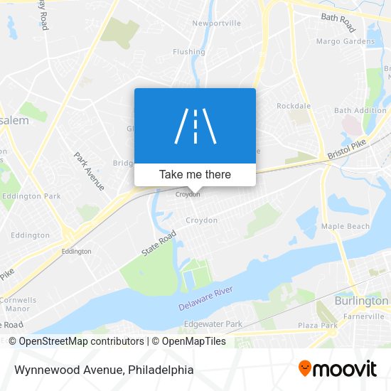Mapa de Wynnewood Avenue