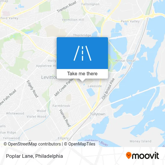 Poplar Lane map