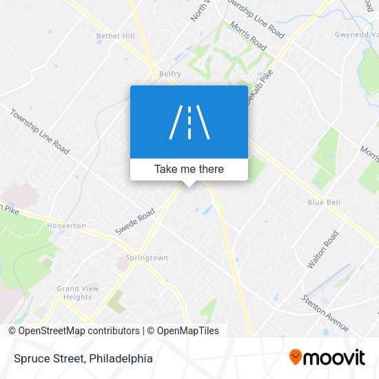 Spruce Street map