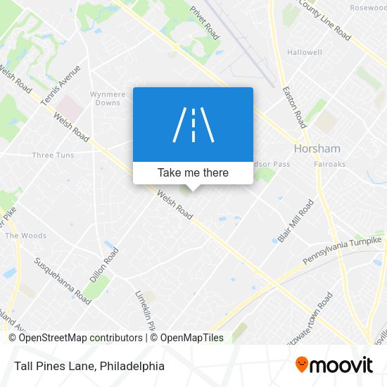 Tall Pines Lane map