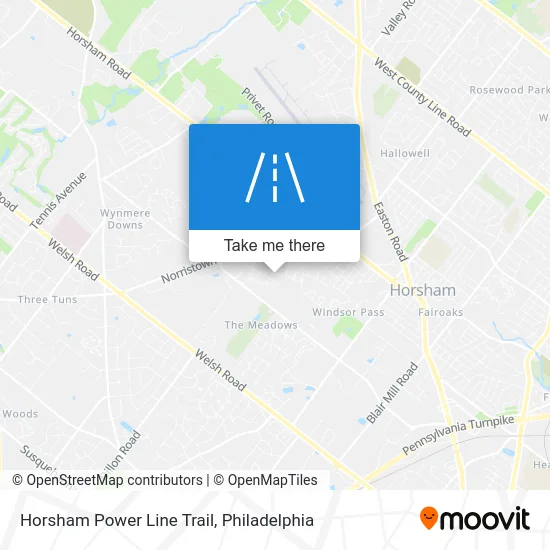 Horsham Power Line Trail map