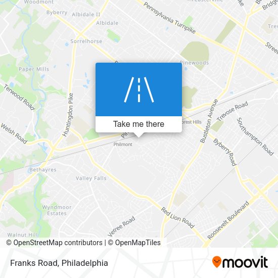 Mapa de Franks Road