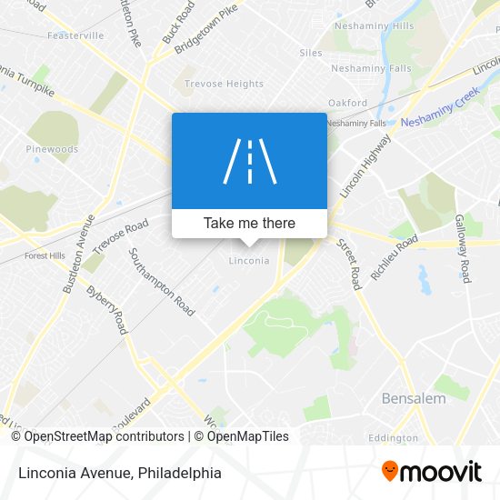 Linconia Avenue map
