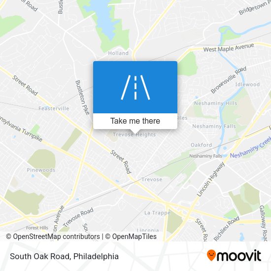 South Oak Road map