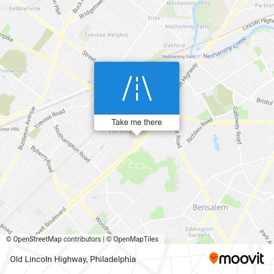 Mapa de Old Lincoln Highway