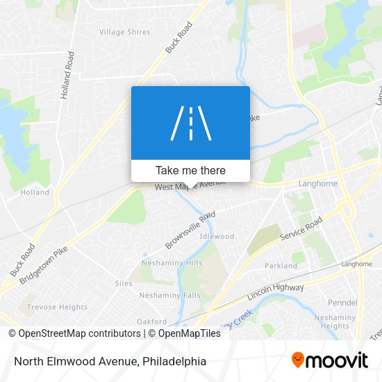 North Elmwood Avenue map