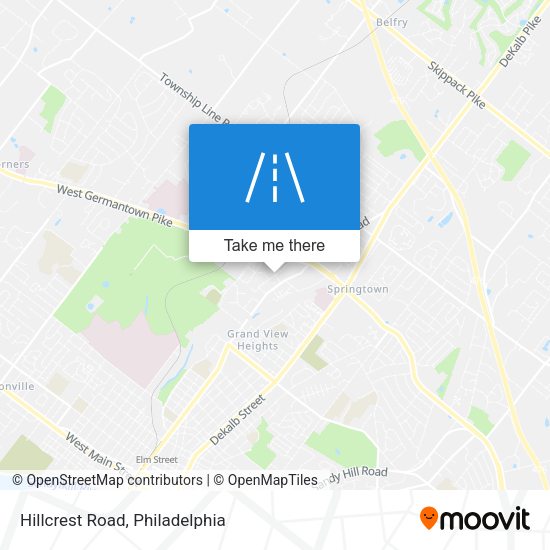 Hillcrest Road map