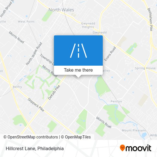 Mapa de Hillcrest Lane