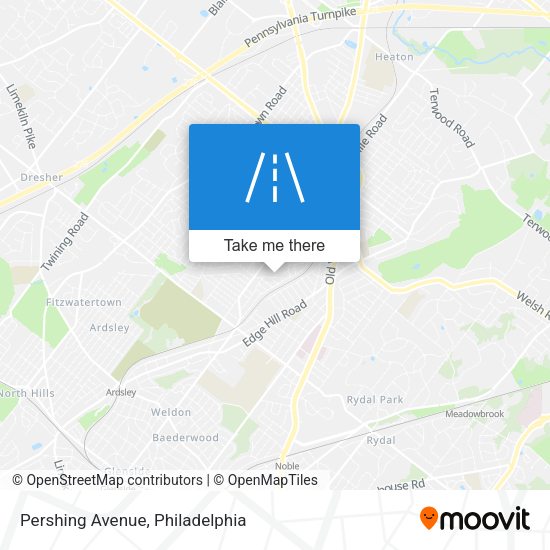 Mapa de Pershing Avenue