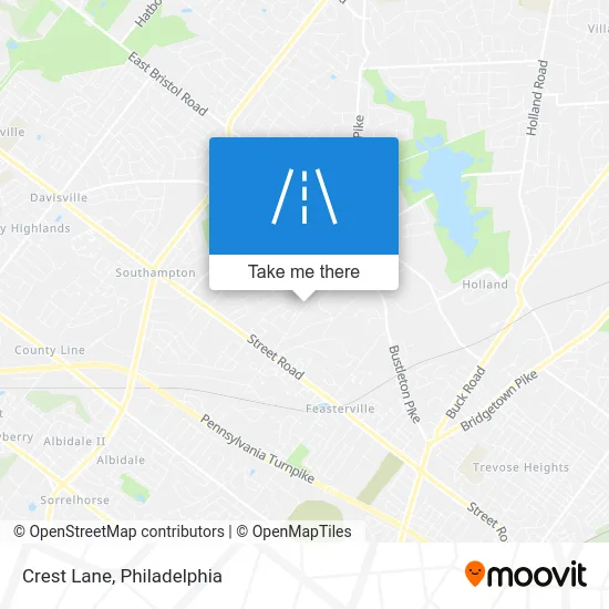 Crest Lane map