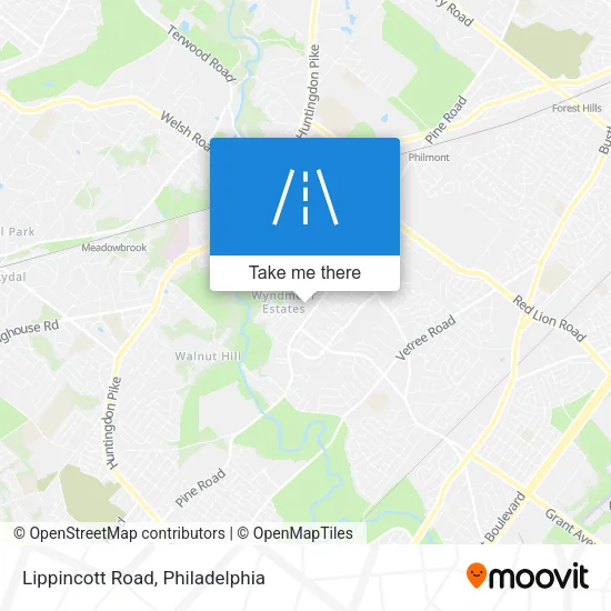 Lippincott Road map