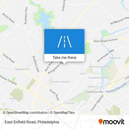 East Enfield Road map