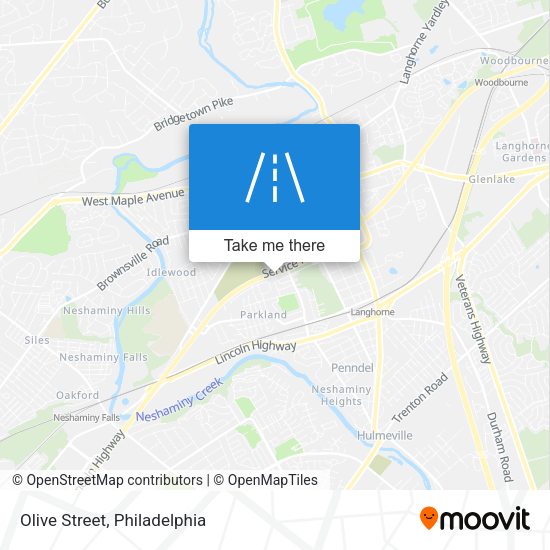 Mapa de Olive Street